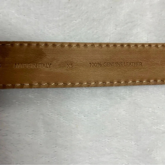 Carlisle Belt Reptile Leather Gold Hardware Made in Italy XS/S - Picture 4 of 8